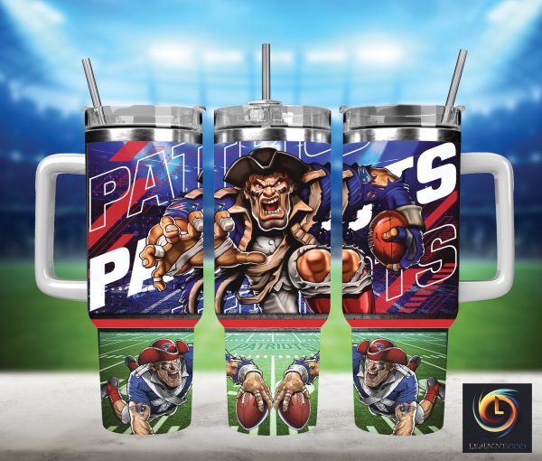 New England Patriots NFL Mascot Custom Stanley Quencher 30oz-40oz Stainless Steel Tumbler Hot And Cold Tumbler