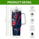New England Patriots NFL Custom Stanley Quencher 30oz-40oz Stainless Steel Tumbler Hot And Cold Tumbler