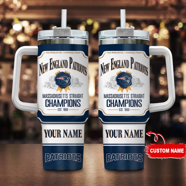 New England Patriots NFL Jim Beam Custom Stanley Quencher 30oz-40oz Stainless Steel Tumbler Hot And Cold Tumbler