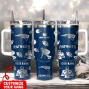 New England Patriots NFL Custom Stanley Quencher 30oz-40oz Stainless Steel Tumbler Hot And Cold Tumbler