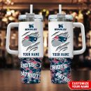 New England Patriots NFL Custom Stanley Quencher 30oz-40oz Stainless Steel Tumbler Hot And Cold Tumbler