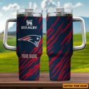 New England Patriots NFL Custom Stanley Quencher 30oz-40oz Stainless Steel Tumbler Hot And Cold Tumbler