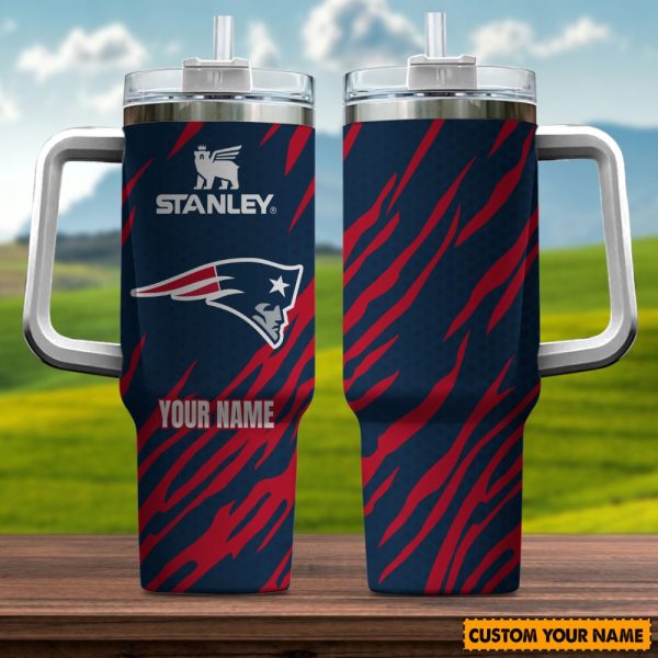 New England Patriots NFL Custom Stanley Quencher 30oz-40oz Stainless Steel Tumbler Hot And Cold Tumbler