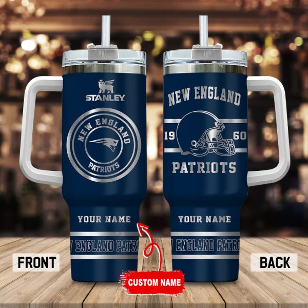 New England Patriots NFL Custom Stanley Quencher 30oz-40oz Stainless Steel Tumbler Hot And Cold Tumbler