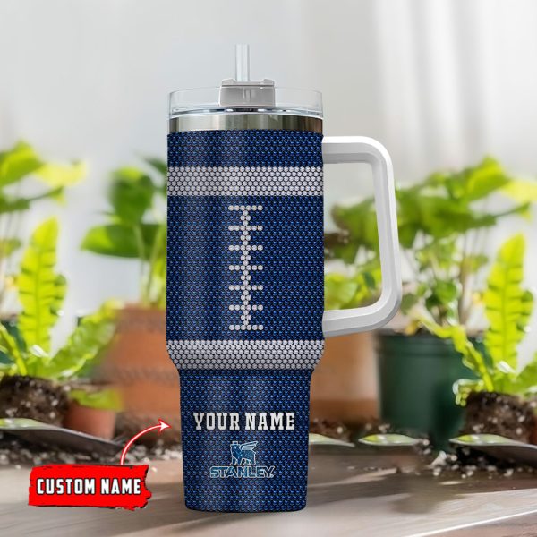 New England Patriots NFL Crystal Custom Stanley Quencher 30oz-40oz Stainless Steel Tumbler Hot And Cold Tumbler - Image 2