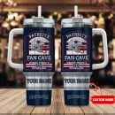New England Patriots NFL Fan Cave Custom Stanley Quencher 30oz-40oz Stainless Steel Tumbler Hot And Cold Tumbler