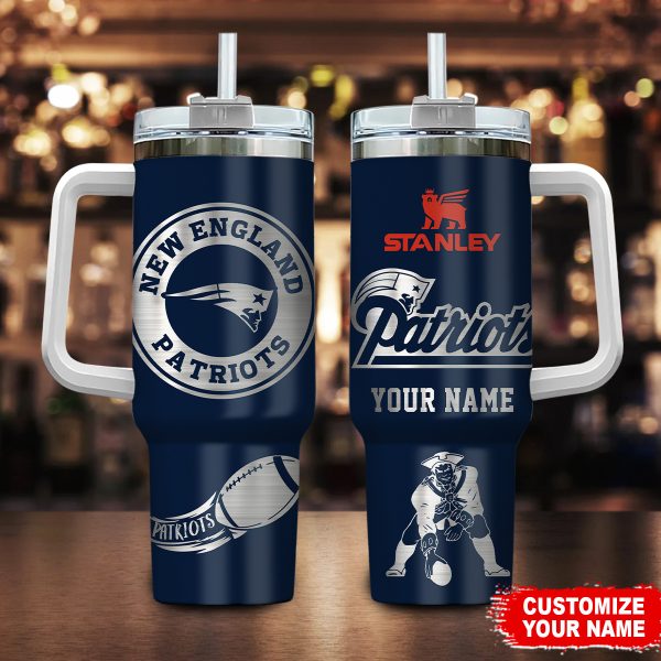 New England Patriots NFL Custom Stanley Quencher 30oz-40oz Stainless Steel Tumbler Hot And Cold Tumbler