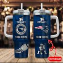 New England Patriots NFL Metal Style Custom Stanley Quencher 30oz-40oz Stainless Steel Tumbler Hot And Cold Tumbler