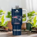 New England Patriots NFL 3D Logo Custom Stanley Quencher 30oz-40oz Stainless Steel Tumbler Hot And Cold Tumbler