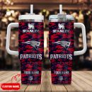 New England Patriots NFL Camouflage Silver Logo Custom Stanley Quencher 30oz-40oz Stainless Steel Tumbler Hot And Cold Tumbler