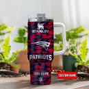 New England Patriots NFL Camouflage Silver Logo Custom Stanley Quencher 30oz-40oz Stainless Steel Tumbler Hot And Cold Tumbler