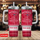 New England Patriots NFL Custom Stanley Quencher 30oz-40oz Stainless Steel Tumbler Hot And Cold Tumbler