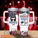 New England Patriots NFL Custom Stanley Quencher 30oz-40oz Stainless Steel Tumbler Hot And Cold Tumbler