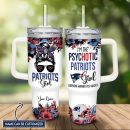 New England Patriots NFL Custom Stanley Quencher 30oz-40oz Stainless Steel Tumbler Hot And Cold Tumbler