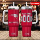 New England Patriots NFL Laser Engraved Effect Custom Stanley Quencher 30oz-40oz Stainless Steel Tumbler Hot And Cold Tumbler