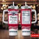 New England Patriots NFL Nutrition Facts Custom Stanley Quencher 30oz-40oz Stainless Steel Tumbler Hot And Cold Tumbler