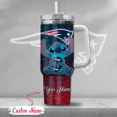 NFL New England Patriots Stitch Glitter Custom Stanley Quencher 30oz-40oz Stainless Steel Tumbler Hot And Cold Tumbler