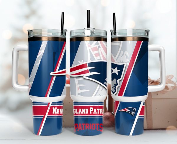 New England Patriots NFL Custom Stanley Quencher 30oz-40oz Stainless Steel Tumbler Hot And Cold Tumbler