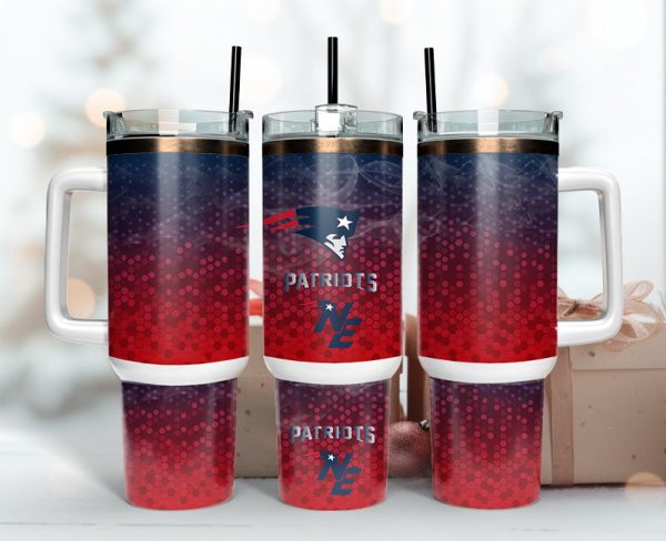 New England Patriots NFL Custom Stanley Quencher 30oz-40oz Stainless Steel Tumbler Hot And Cold Tumbler