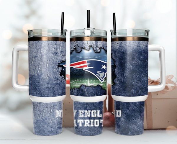 New England Patriots NFL Custom Stanley Quencher 30oz-40oz Stainless Steel Tumbler Hot And Cold Tumbler