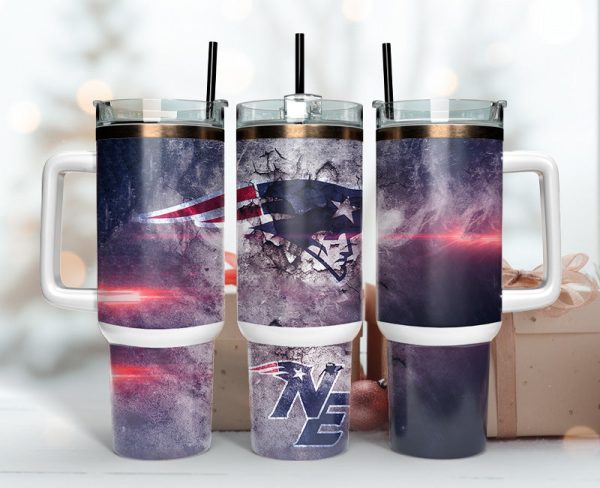 New England Patriots NFL Custom Stanley Quencher 30oz-40oz Stainless Steel Tumbler Hot And Cold Tumbler