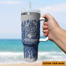 New England Patriots NFL Sports Custom Stanley Quencher 30oz-40oz Stainless Steel Tumbler Hot And Cold Tumbler