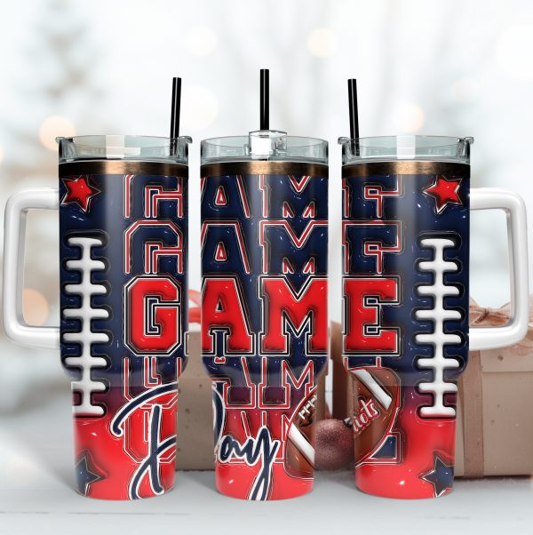 New England Patriots NFL Game Day Custom Stanley Quencher 30oz-40oz Stainless Steel Tumbler Hot And Cold Tumbler