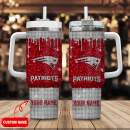 New England Patriots NFL Custom Stanley Quencher 30oz-40oz Stainless Steel Tumbler Hot And Cold Tumbler