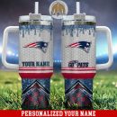 New England Patriots Glitter NFL Custom Stanley Quencher 30oz-40oz Stainless Steel Tumbler Hot And Cold Tumbler