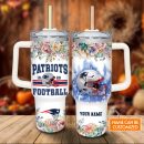 New England Patriots NFL Custom Stanley Quencher 30oz-40oz Stainless Steel Tumbler Hot And Cold Tumbler