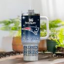 New England Patriots NFL Custom Stanley Quencher 30oz-40oz Stainless Steel Tumbler Hot And Cold Tumbler