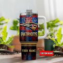 New England Patriots NFL Custom Stanley Quencher 30oz-40oz Stainless Steel Tumbler Hot And Cold Tumbler