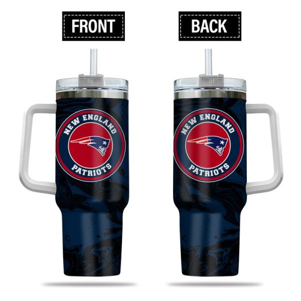 New England Patriots NFL Custom Stanley Quencher 30oz-40oz Stainless Steel Tumbler Hot And Cold Tumbler
