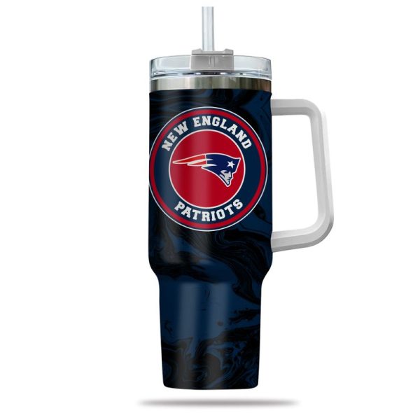 New England Patriots NFL Custom Stanley Quencher 30oz-40oz Stainless Steel Tumbler Hot And Cold Tumbler - Image 2