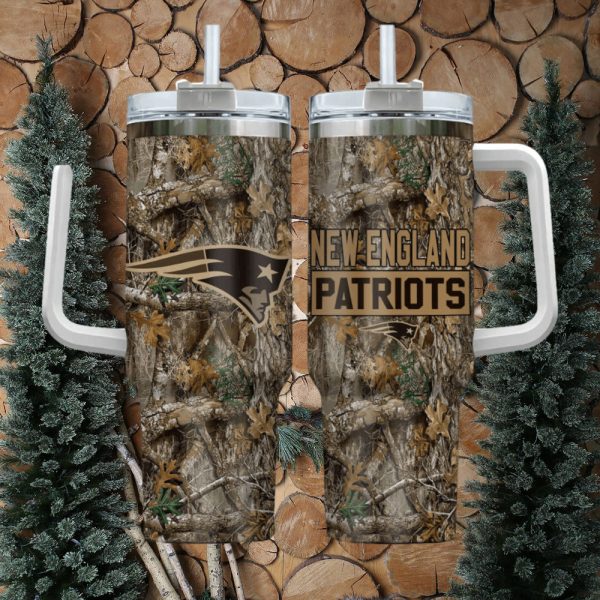 New England Patriots NFL Custom Stanley Quencher 30oz-40oz Stainless Steel Tumbler Hot And Cold Tumbler - Image 2