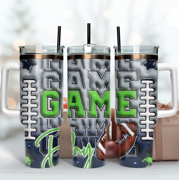 Seattle Seahawks NFL Game Day Custom Stanley Quencher 30oz-40oz Stainless Steel Tumbler Hot And Cold Tumbler