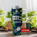 Seattle Seahawks NFL Custom Stanley Quencher 30oz-40oz Stainless Steel Tumbler Hot And Cold Tumbler