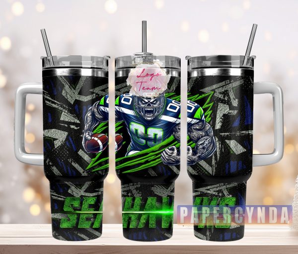 Seattle Seahawks Custom Stanley Quencher 30oz-40oz Stainless Steel Tumbler Hot And Cold Tumbler