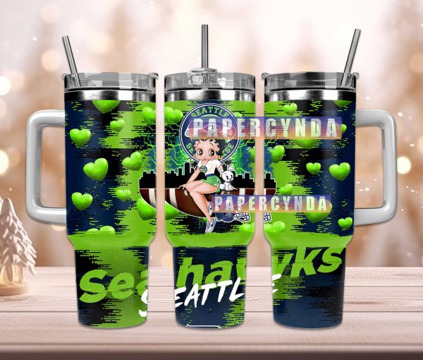 Seattle Seahawks Custom Stanley Quencher 30oz-40oz Stainless Steel Tumbler Hot And Cold Tumbler