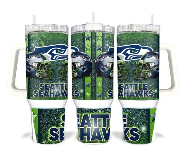 Seattle Seahawks NFL Custom Stanley Quencher 30oz-40oz Stainless Steel Tumbler Hot And Cold Tumbler