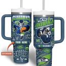 Seattle Seahawks NFL Custom Stanley Quencher 30oz-40oz Stainless Steel Tumbler Hot And Cold Tumbler