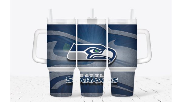 Seattle Seahawks Football NFL Custom Stanley Quencher 30oz-40oz Stainless Steel Tumbler Hot And Cold Tumbler