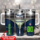 Seattle Seahawks NFL Custom Stanley Quencher 30oz-40oz Stainless Steel Tumbler Hot And Cold Tumbler