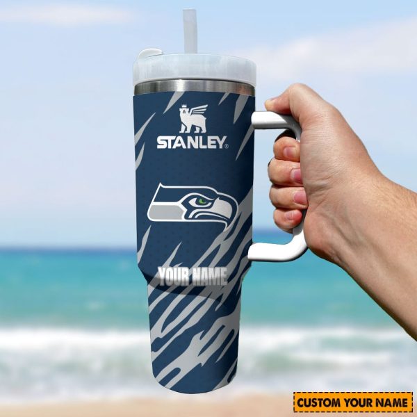 Seattle Seahawks NFL Custom Stanley Quencher 30oz-40oz Stainless Steel Tumbler Hot And Cold Tumbler