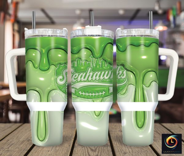 Seattle Seahawks NFL Custom Stanley Quencher 30oz-40oz Stainless Steel Tumbler Hot And Cold Tumbler