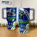 Seattle Seahawks NFL Custom Stanley Quencher 30oz-40oz Stainless Steel Tumbler Hot And Cold Tumbler