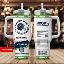 Seattle Seahawks NFL Champion Claw Custom Stanley Quencher 30oz-40oz Stainless Steel Tumbler Hot And Cold Tumbler
