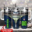 Seattle Seahawks NFL Custom Stanley Quencher 30oz-40oz Stainless Steel Tumbler Hot And Cold Tumbler