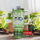Seattle Seahawks NFL Glitter Custom Stanley Quencher 30oz-40oz Stainless Steel Tumbler Hot And Cold Tumbler