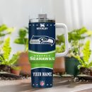 Seattle Seahawks NFL Custom Stanley Quencher 30oz-40oz Stainless Steel Tumbler Hot And Cold Tumbler